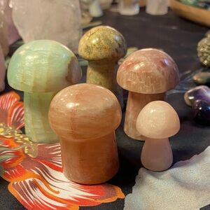 Unlisted Stone Mushroom Figurines